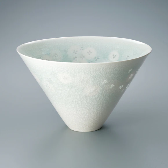 蛍手硝子釉大鉢「美波」(大松 孝寿)｜ギャラリージャパン