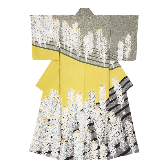 Formal Kimono with Design in Yūzen Dyeing 