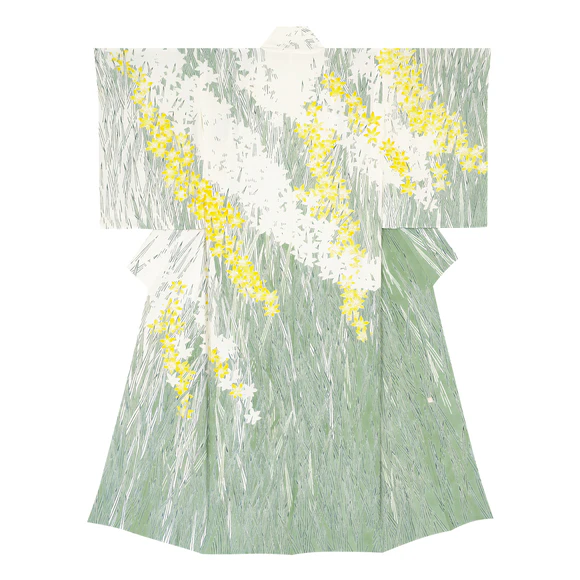 Formal Kimono with Design in Yūzen Dyeing 