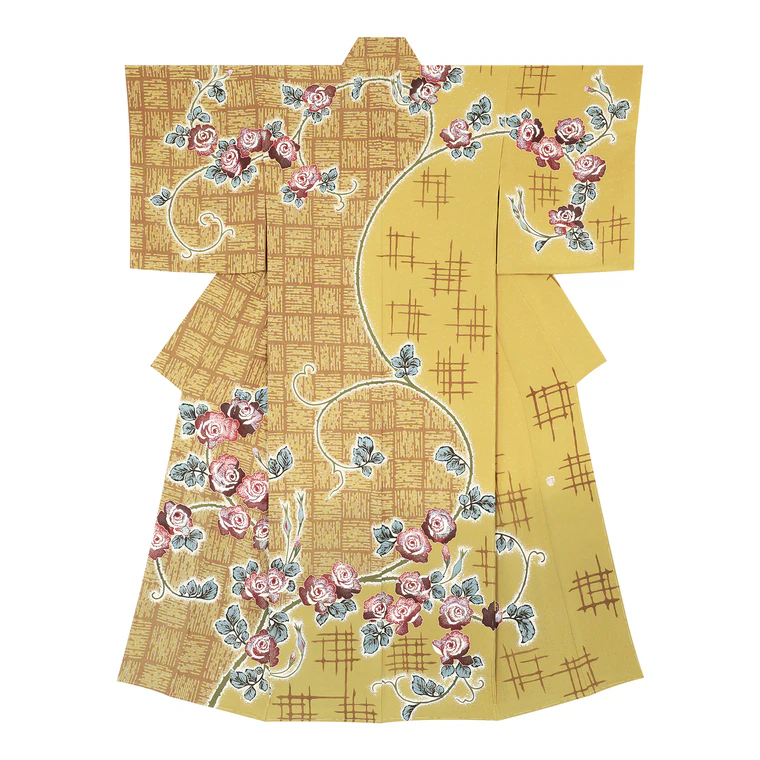 photo Formal Kimono with Design in Yūzen Dyeing "Fragrant Garden"
