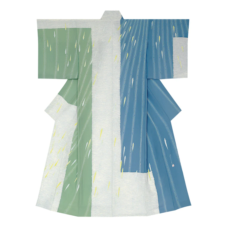 photo Yuzen Wax-resist Dyed Formal kimono "Running"