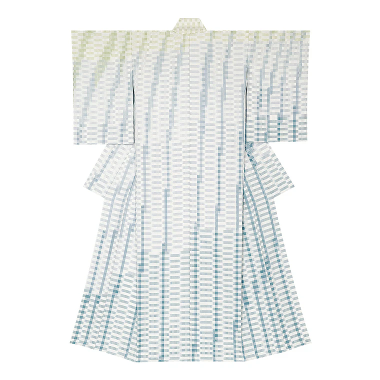 photo Kimono with Kasuri "Layers"