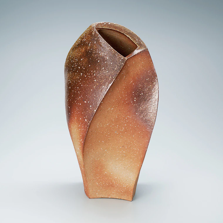 photo Flower Vase with Scarlet Glaze "Sail"