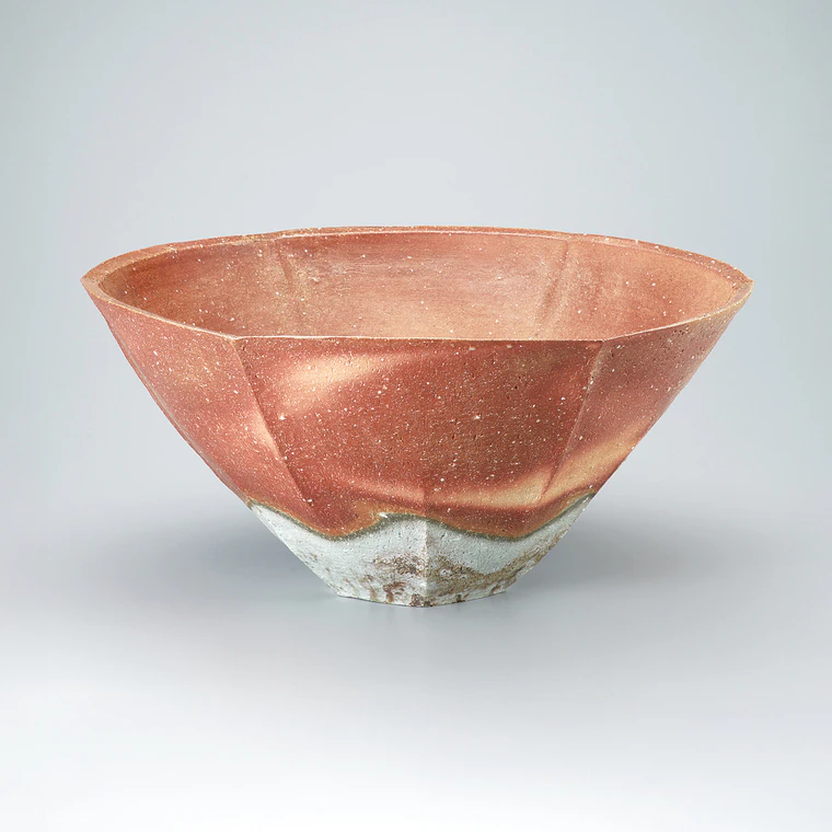 photo Faceted Vessel with High-fired and Kiln Effects
