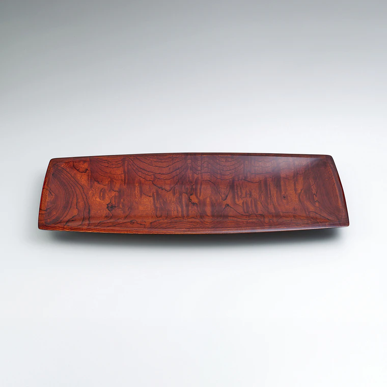 photo Vessel of Zelkova Wood Finished in Wiped Urushi