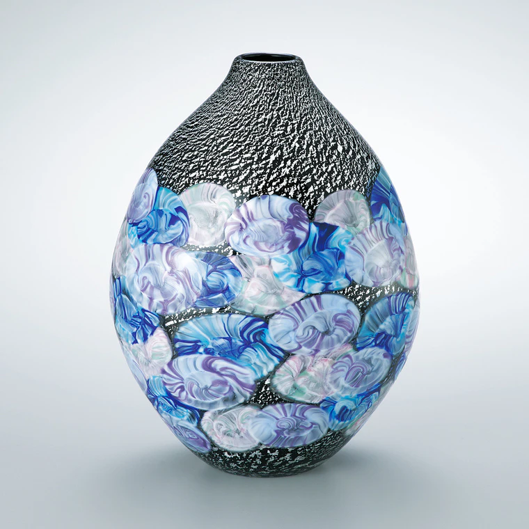 photo Hand-Blown Glass Flower Vase "Flower"