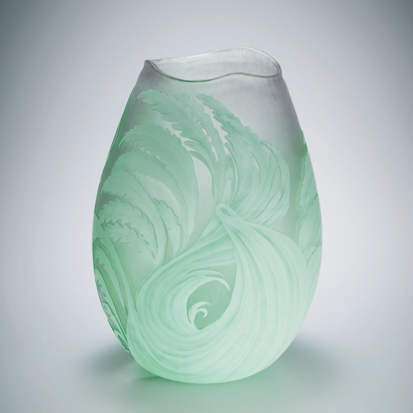 サンドブラスト花器「夏の灯」(西野 尚子)｜ギャラリージャパン