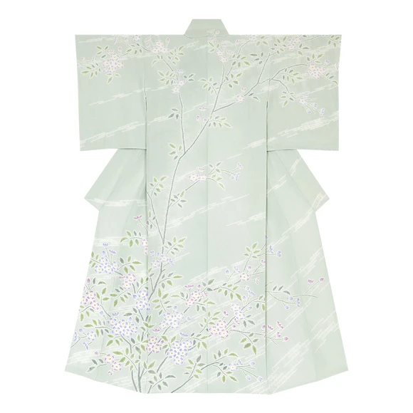 Tie-dyed Formal Kimono "Dancing Flowers"