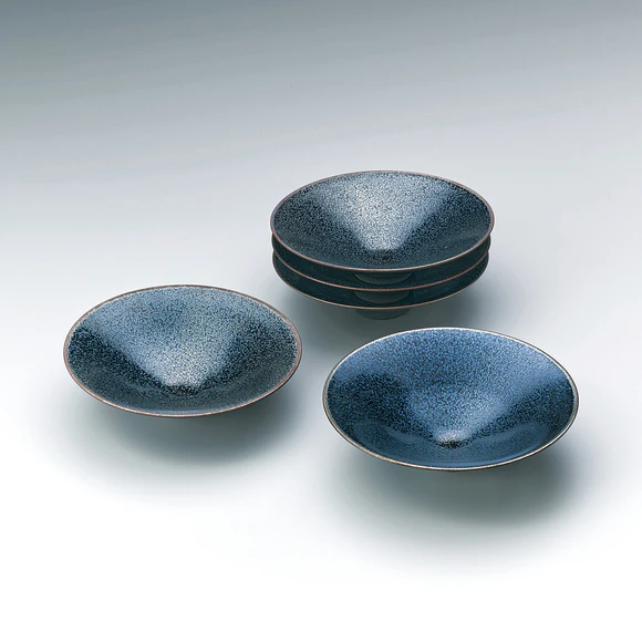 Set of Bowls with Oil-spot Glaze