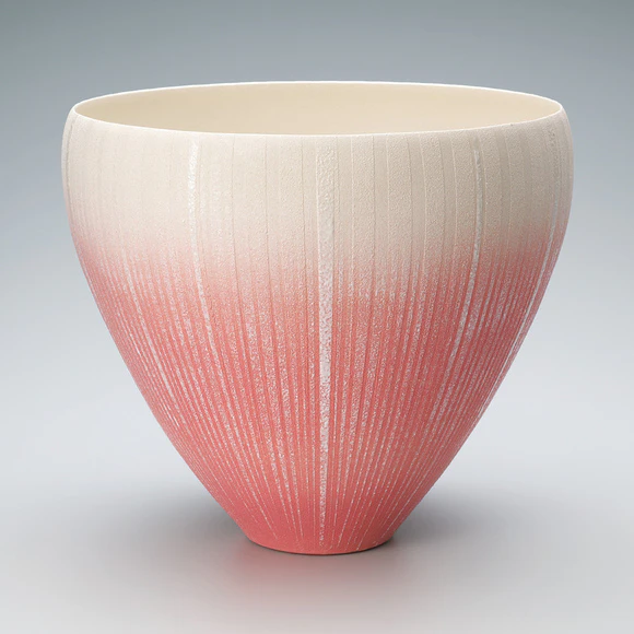 釉泥彩花器
