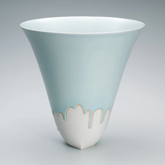 青白磁角鉢(松川 和弘)｜ギャラリージャパン