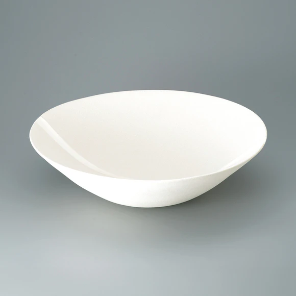 Bowl with White Porcelain and Suidai (Blown Clay) Decoration