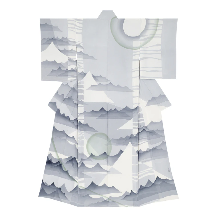 photo Kimono with Design in Batik "Moonlight"