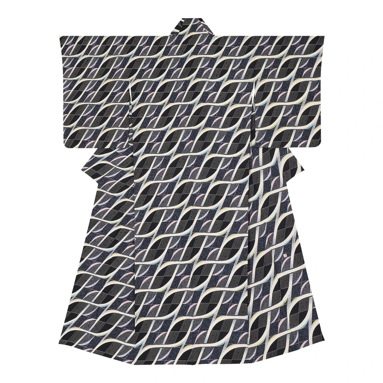 photo Formal kimono with design in sekidashi （covering the outside of a design motif with resist） yūzen dyeing "Gion Festival"