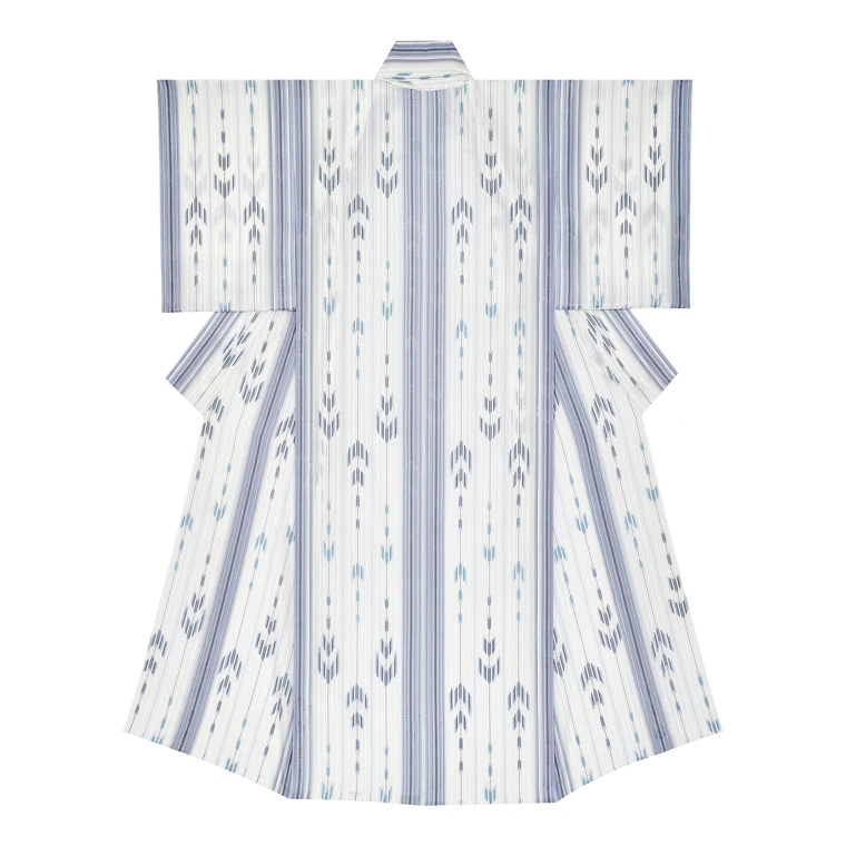 photo Kimono of Float Weave Suzushi "Winter Grove"