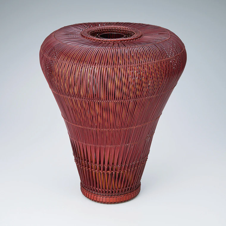 photo Flower Basket of Muso Kasane Weave "Small-Mouthed Vase"