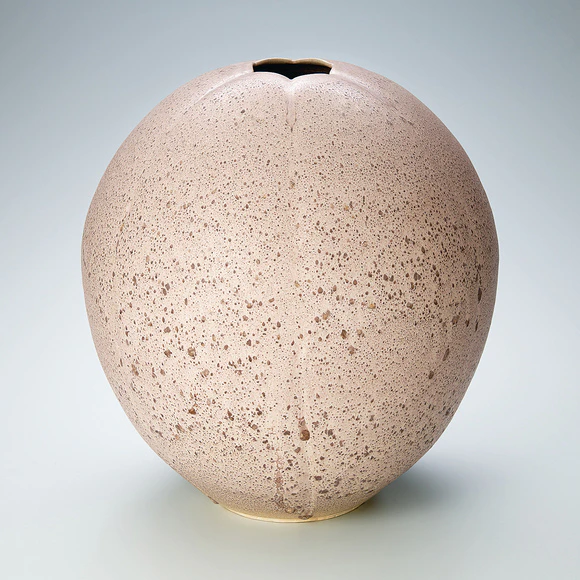茶結晶釉花器