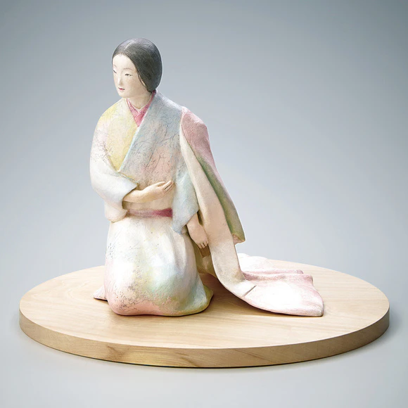 木芯桐塑和紙貼「春惜しむ」
