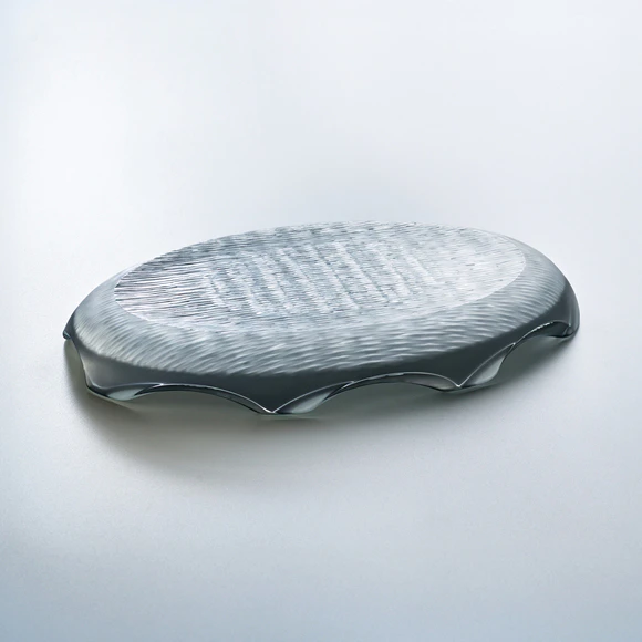 Cut Glass Tray with Mutiple Layer Patterns "Byakutan"
