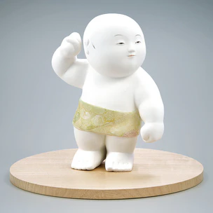 Wood Sculpture Covered with Whitewash "Sakamaku"