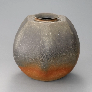 陶芸　手作り陶器　壷　線文 陶芸 手作り陶器 壷 線文