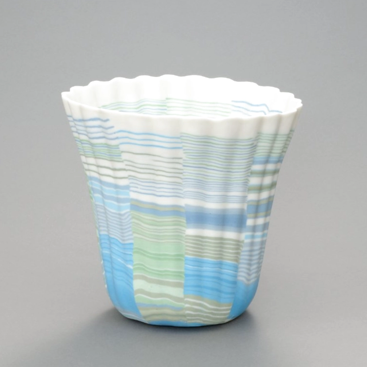 photo 練り込み花器「漣」