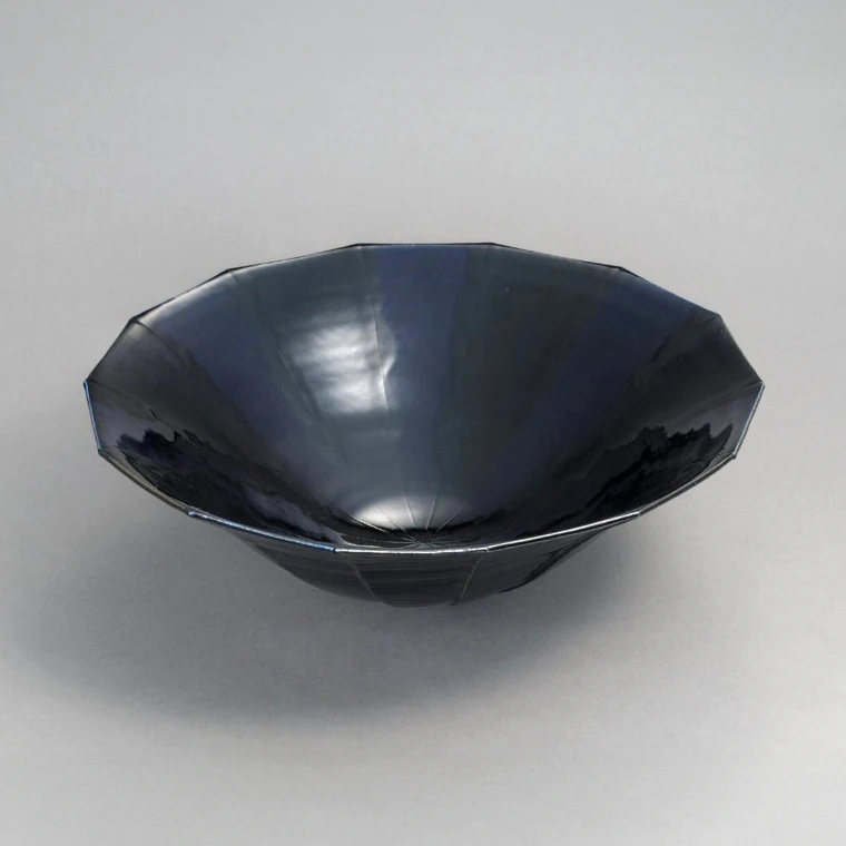 photo Bowl with Blue Glaze