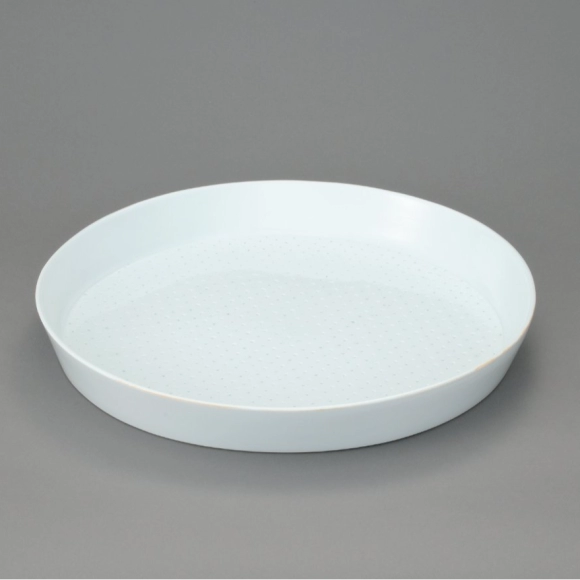 Water Basin with White Porcelain and Dot Design