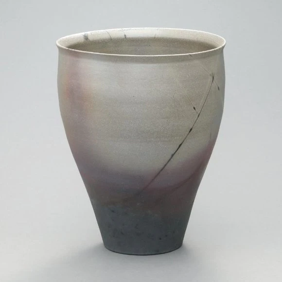 備前焼 金重窯 七十七代 陶弘作 花入 花器 未使用品〈検 緋襷 青