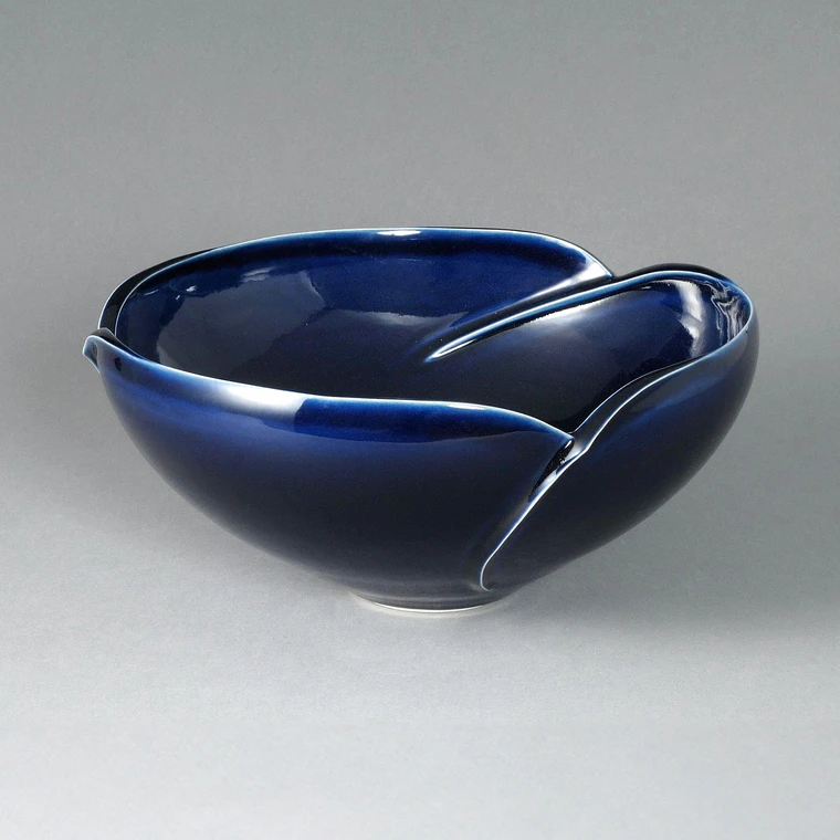 photo Bowl with Blue Glaze