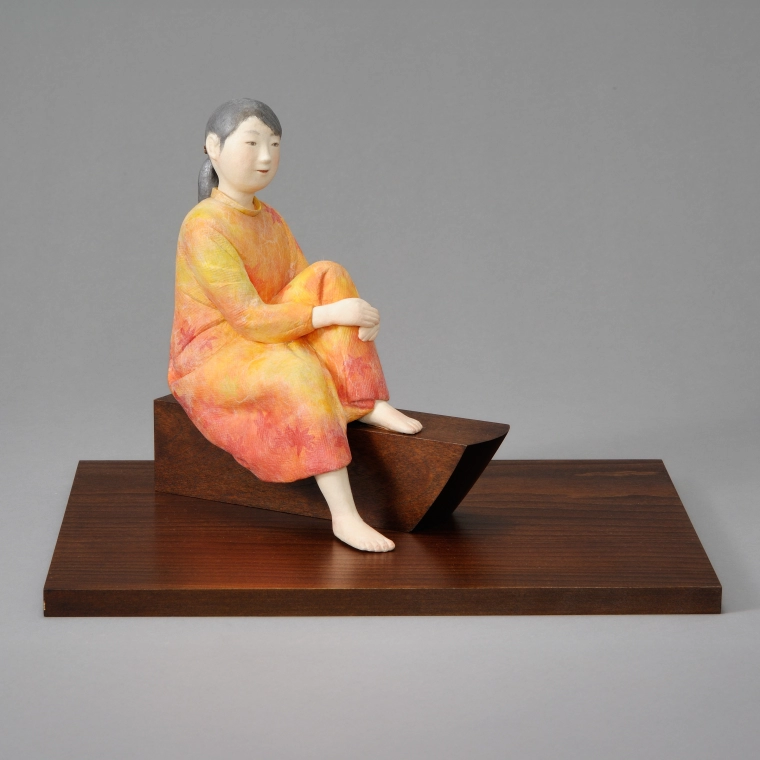 photo Formed with Toso Over Wooden Core and Covered with Cloth and Paper "Autumn Colors"
