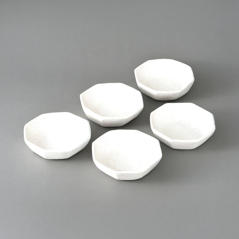 photo Set of Bowls with Neriage "Spring Haze (5 Sheets)"