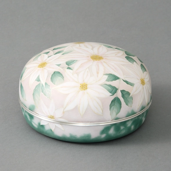 Wired Cloisonne Covered Box "Deep Autumn"
