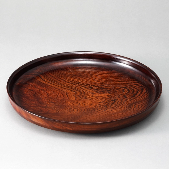 Vessel of Zelkova Wood Finished in Wiped Urushi
