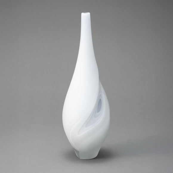 Glass Crane Neck Flower Vase "Dignified"