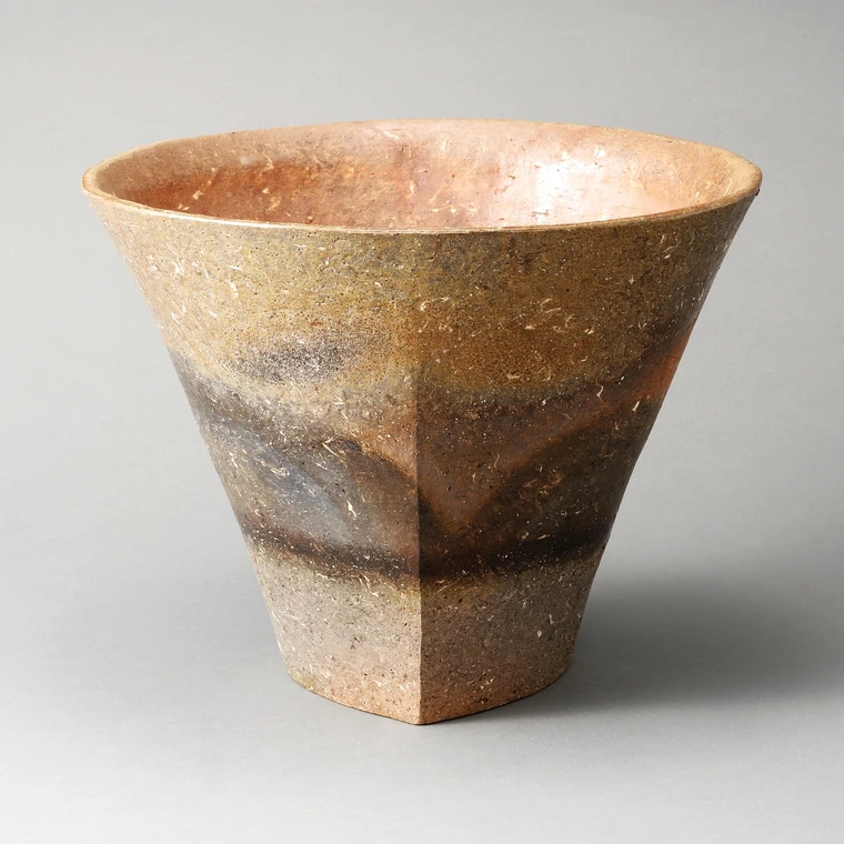 photo 自然練込花器