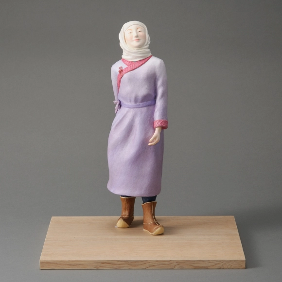Paper Clay Sculpture Covered with Paper "Mirage"