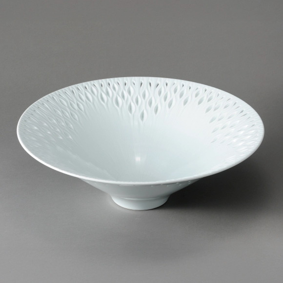 琉璃白磁鉢(横山 ゆきえ)｜ギャラリージャパン