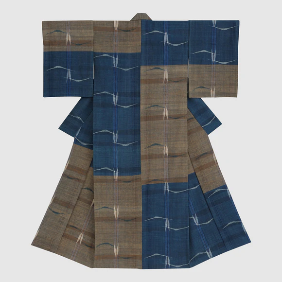 木綿手紡絣着物「五月雨」(福井 禎)｜ギャラリージャパン