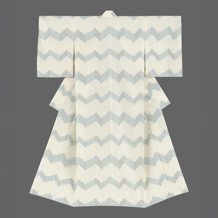 photo Kimono of Tsumugi "Ice Field"