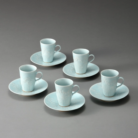 青白磁楓組鉢(久保田 厚子)｜ギャラリージャパン