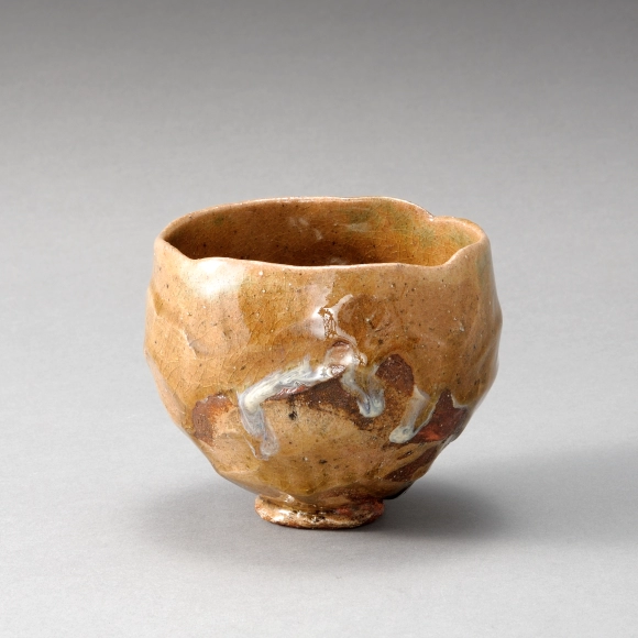 Tea Bowl with Kiln Effects and Spatula Marks
