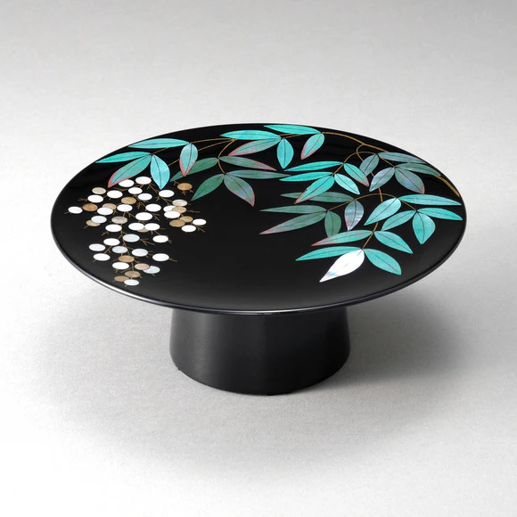 螺鈿方盆「滝つ瀬」(七代 金城一国斎)｜ギャラリージャパン