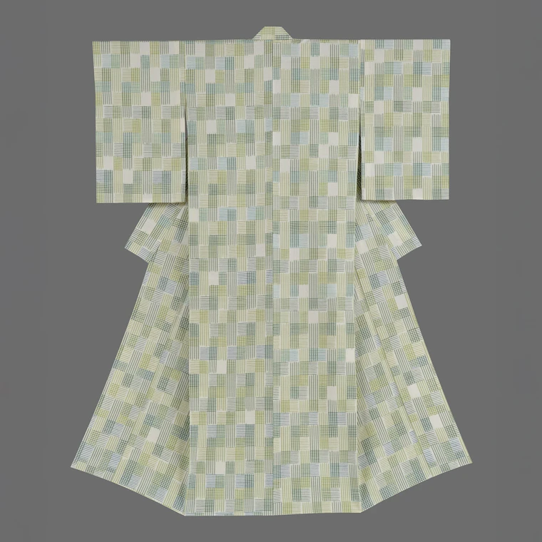 photo Kimono of Tsumugi "Treetop"