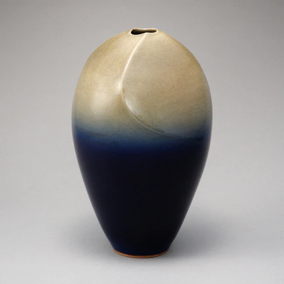 Mushiage Flower Vase with Polychrome Glaze