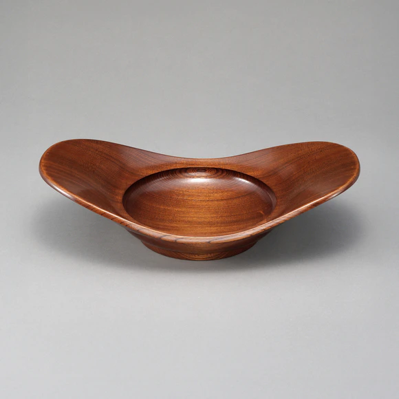 Vessel of Zelkova Wood Finished in Wiped Urushi