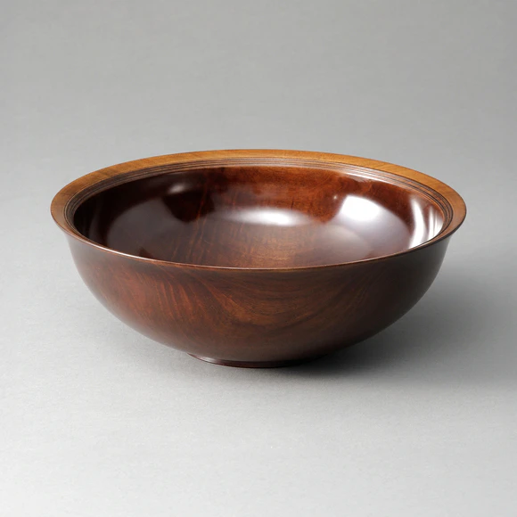 Cherrywood Bowl Finished in Wiped Urushi