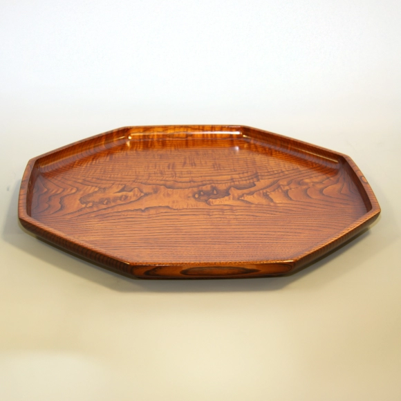 Serving Tray with Chestnut and Wiped Urushi
