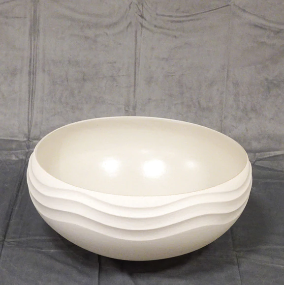 Bowl with Colored Slip and Carved Design "Bright White Moon"