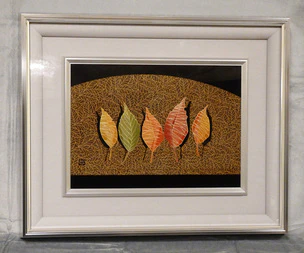 Framed Lacquer Art with Design in Kinma and Zonsei "Shine"